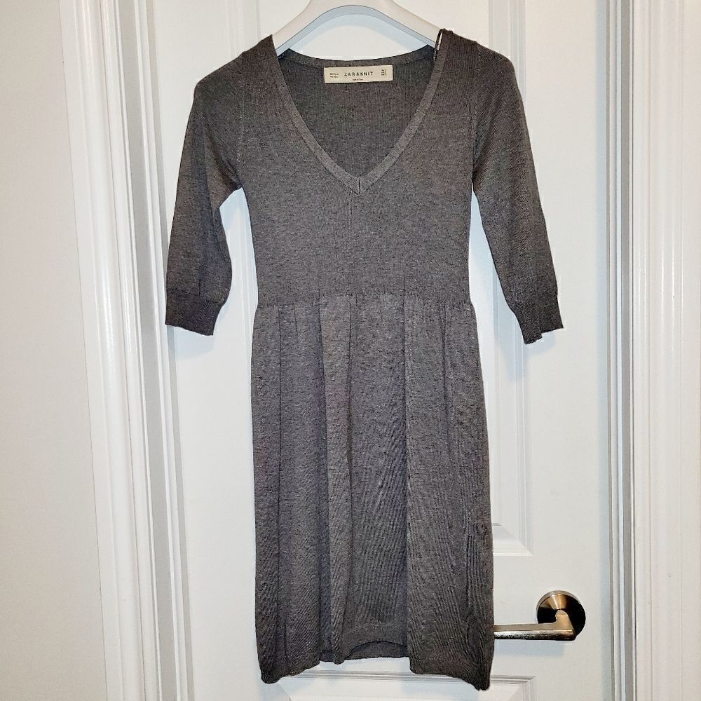 2/$20 Zara Knit grey one piece Grey dress
